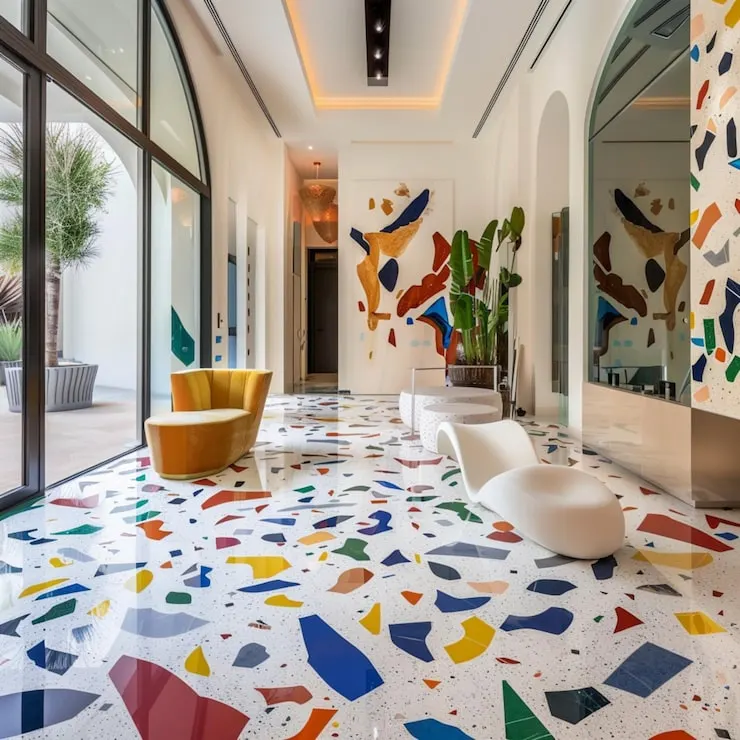 Decorative epoxy flooring